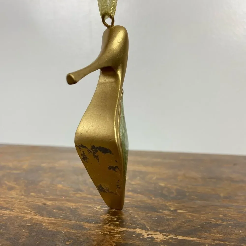Shoe Christmas ornament/trinket holder 3 1/2 x 1 1/2 inches
